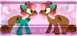Size: 5000x2323 | Tagged: safe, artist:auroracursed, oc, cat pony, original species, pony, adoptable, female, lottery, mare, smiling, watermark