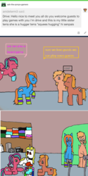 Size: 1059x2116 | Tagged: safe, artist:ask-luciavampire, oc, bat pony, earth pony, pegasus, pony, tumblr:ask-the-pony-gamers, ask, tumblr, video game