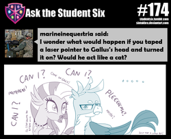 Size: 800x650 | Tagged: safe, artist:sintakhra, gallus, silverstream, classical hippogriff, griffon, hippogriff, tumblr:studentsix, cute, diastreamies, gallus is not amused, stair keychain