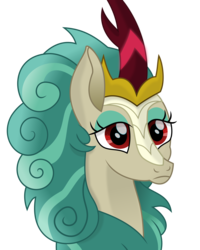 Size: 2000x2500 | Tagged: safe, artist:devfield, rain shine, kirin, g4, sounds of silence, bust, curved horn, female, glowing, high res, horn, movie accurate, portrait, shadow, simple background, solo, transparent background, two toned mane