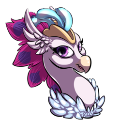 Size: 750x750 | Tagged: safe, artist:agentesinrebus, artist:glitchdove, queen novo, classical hippogriff, hippogriff, g4, my little pony: the movie, bust, female, head only, portrait, simple background, solo, transparent background