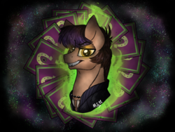 Size: 2048x1536 | Tagged: safe, artist:melonseed11, pony, bust, card, male, ponified, portrait, solo, stallion, thomas sanders