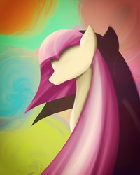 Size: 1500x1875 | Tagged: safe, artist:cosmotic1214, fluttershy, pony, g4, bust, digital art, female, solo, wallpaper