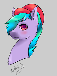 Size: 1660x2218 | Tagged: safe, artist:mirith, earth pony, pony, bust, solo, speedpaint