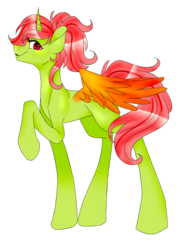 Size: 1200x1600 | Tagged: safe, artist:zima, oc, oc only, oc:flames fire, alicorn, pony, alicorn oc, female, mare, paint tool sai, simple background, solo, transparent background
