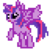 Size: 960x960 | Tagged: safe, artist:joeydr, twilight sparkle, alicorn, pony, g4, female, looking at you, mare, open mouth, pixel art, raised hoof, simple background, smiling, solo, spread wings, transparent background, twilight sparkle (alicorn), wings