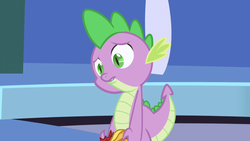 Size: 1280x720 | Tagged: safe, screencap, spike, dragon, friendship is magic, g4, male, solo, twilight's canterlot home