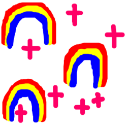 Size: 326x326 | Tagged: safe, artist:8-bitspider, artist:user15432, oc, oc:sapphire sparkle, colors, cutie maker, cutie mark, no pony, pink, rainbow, sparkles