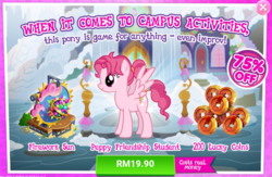 Size: 1031x673 | Tagged: safe, gameloft, bifröst, pegasus, pony, g4, advertisement, costs real money, female, friendship student, introduction card, mare, sale, scrunchy face