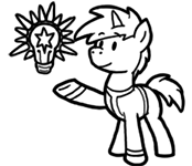 Size: 174x150 | Tagged: safe, artist:crazyperson, pony, unicorn, fallout equestria, fallout equestria: commonwealth, black and white, clothes, fanfic, fanfic art, generic pony, grayscale, hooves, horn, jumpsuit, male, monochrome, picture for breezies, simple background, solo, stallion, transparent background, vault suit