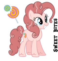 Size: 736x776 | Tagged: safe, artist:x-dainichi-x, oc, oc only, oc:sweet bites, earth pony, pony, female, mare, offspring, parent:cheese sandwich, parent:pinkie pie, parents:cheesepie, simple background, solo, transparent background
