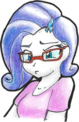 Size: 1209x1853 | Tagged: safe, artist:zutcha, rarity, human, equestria girls, g4, clothes, female, glasses, shirt, solo
