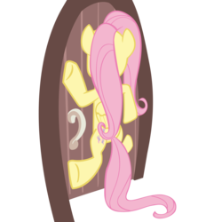 Size: 3000x3000 | Tagged: safe, artist:ajdispirito, fluttershy, pony, g4, luna eclipsed, season 2, door, epic fail, fail, female, fight, flutterdoor, fluttershy vs door, high res, meme, simple background, slam, solo, this ended in pain, transparent background, vector