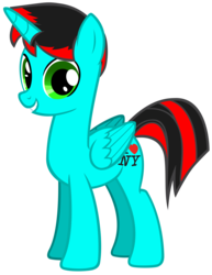 Size: 4305x5582 | Tagged: safe, artist:andoanimalia, oc, oc only, oc:jawsandgumballfan24, alicorn, pony, absurd resolution, alicorn oc, folded wings, looking at you, male, open mouth, ponysona, simple background, smiling, solo, stallion, transparent background, vector