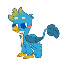 Size: 1500x1500 | Tagged: dead source, safe, artist:amethystcutey, part of a set, gallus, griffon, g4, cute, gallabetes, male, simple background, solo, transparent background