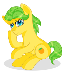 Size: 858x932 | Tagged: safe, artist:rainbowtashie, mosely orange, uncle orange, pony, g4, male, simple background, solo, stifling laughter, transparent background