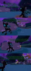 Size: 1920x4320 | Tagged: safe, artist:soad24k, thorax, changeling, g4, 3d, canterlot, canterlot castle, cyoa, cyoa:hivemindless, dialogue, female, gmod, implied cozy glow, implied twilight sparkle, male, mare, royal guard, stallion