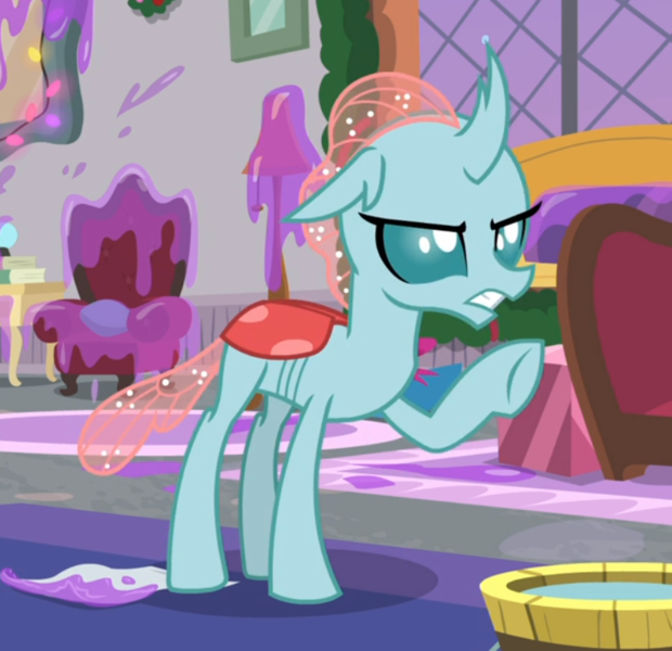 1966706 - safe, screencap, ocellus, changedling, changeling, the hearth's  warming club, angry, cropped, female, solo - Derpibooru