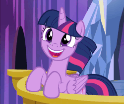 Size: 768x648 | Tagged: safe, edit, edited screencap, editor:lolledits, screencap, twilight sparkle, alicorn, pony, g4, the crystalling, animated, bald, cartoon physics, didn't see that comin', female, gif, happy, i can't believe it's not superedit, mane, mare, smiling, solo, twilight sparkle (alicorn), wat, whoops, wind, windswept mane