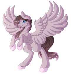 Size: 3954x4110 | Tagged: safe, artist:amazing-artsong, oc, oc only, oc:carnation sunset, pegasus, pony, colored hooves, female, mare, rearing, simple background, smiling, solo, transparent background