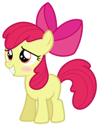 Size: 4669x6000 | Tagged: safe, artist:estories, apple bloom, earth pony, pony, g4, absurd resolution, adorabloom, blushing, cute, female, simple background, solo, transparent background, vector