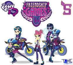 Size: 2048x1825 | Tagged: safe, edit, indigo zap, lemon zest, sour sweet, sugarcoat, sunny flare, equestria girls, g4, my little pony equestria girls: friendship games, clothes, crystal prep shadowbolts, equestria girls logo, female, shadow five