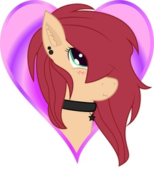 Size: 1942x2160 | Tagged: safe, artist:vankat, oc, oc only, oc:gretta braun, pony, blushing, cute, female, heart, solo