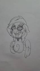 Size: 747x1328 | Tagged: safe, artist:thatonefluffs, oc, oc only, oc:silverfire, pony, collar, edgy, emo, eyeliner, makeup, solo, tongue out