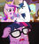 Size: 1280x1440 | Tagged: safe, screencap, princess cadance, princess flurry heart, sci-twi, shining armor, twilight sparkle, pony, unicorn, equestria girls, equestria girls specials, g4, my little pony equestria girls: better together, my little pony equestria girls: spring breakdown, once upon a zeppelin, bloodshot eyes, equestria girls ponified, faic, female, floppy ears, freakout, glasses, implied shipping, implied straight, mare, open mouth, ponified, sci-twi's pony reaction, screaming, unicorn sci-twi, vector