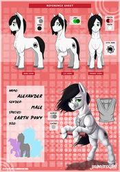 Size: 1024x1459 | Tagged: safe, artist:jcosneverexisted, oc, oc only, oc:alexander, pony, clothes, color palette, commission, glasses, looking at you, male, muscles, patreon, reference sheet, reward, solo, stallion