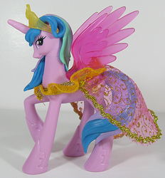 Size: 557x600 | Tagged: safe, princess celestia, alicorn, pony, g4, official, clothes, dress, irl, looking back, photo, pinklestia, solo, toy, transparent wings, wings