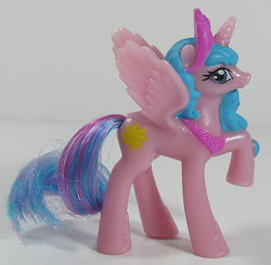 Size: 600x586 | Tagged: safe, princess celestia, pony, g4, official, irl, light blue hair, looking back, mcdonald's happy meal toys, photo, pinklestia, solo, toy