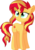 Size: 5466x7858 | Tagged: safe, artist:aureai-sketches, artist:cyanlightning, sunset shimmer, pony, unicorn, g4, .svg available, absurd resolution, chest fluff, cute, daaaaaaaaaaaw, ear fluff, female, hnnng, lidded eyes, mare, simple background, solo, transparent background, vector