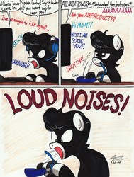 Size: 2085x2758 | Tagged: safe, artist:newyorkx3, oc, oc only, oc:tommy junior, earth pony, pony, ask, chat, descriptive noise, flight simulator, gaming, headphones, high res, loud, male, noise, online, rage, screaming, solo