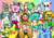 Size: 4000x2762 | Tagged: safe, artist:raystarkitty, rainbow dash, oc, human, pegasus, pikachu, pony, puffball, yoshi, g4, spoiler:deltarune, asriel dreemurr, bender bending rodríguez, care bears, cookie run, crossover, cuphead, cuphead (character), deltarune, female, futurama, humanized, kidcore, kirby, kirby (series), link, male, nintendo, pammee, pancake cookie, persona, pokémon, ralsei, rhythm heaven, super mario bros., the legend of zelda, thomas the tank engine, toon link, undertale, wish bear, yoohoo & friends