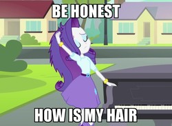 Size: 737x540 | Tagged: safe, rarity, equestria girls, g4, my little pony equestria girls: rainbow rocks, player piano, belt, boots, caption, clothes, image macro, meme, musical instrument, piano, shoes, skirt, solo, text