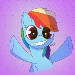 Size: 4280x4280 | Tagged: safe, artist:legiot18, rainbow dash, pegasus, pony, g4, absurd resolution, female, mare, smiling, solo