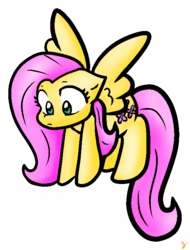 Size: 571x750 | Tagged: safe, artist:zutcha, fluttershy, pegasus, pony, g4, cute, female, looking down, mare, outline, shyabetes, simple background, solo, spread wings, three quarter view, transparent background, white outline, wings