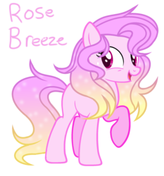 Size: 1652x1772 | Tagged: safe, artist:rainbows-skies, oc, oc only, oc:rose breeze, earth pony, pony, female, gradient mane, gradient tail, mare, open mouth, raised hoof, simple background, solo, tail, three quarter view, transparent background