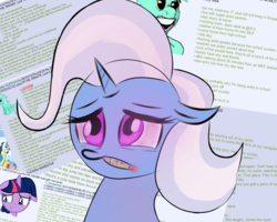 Size: 1000x800 | Tagged: safe, trixie, pony, g4, 4chan, blunt, drugs, op is a faggot