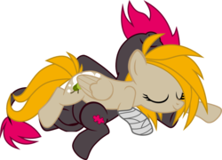 Size: 1188x855 | Tagged: safe, artist:chipmagnum, oc, oc only, pegasus, pony, g4, female, mare, simple background, sleeping, transparent background, vector
