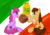 Size: 2368x1664 | Tagged: safe, artist:ruiont, berry punch, berryshine, oc, oc:maría teresa de los ponyos paguetti, earth pony, pony, g4, bottle, cutie mark, female, hooves, mare, mexican flag, open mouth, sitting, tonayan, tongue out