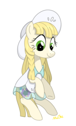 Size: 1909x3135 | Tagged: safe, artist:muchu, pony, clothes, dress, female, lillie, pokémon, pokémon sun and moon, ponified, ponymon, solo