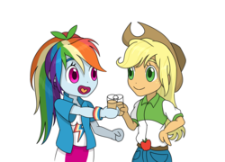 Size: 3200x2300 | Tagged: safe, applejack, rainbow dash, human, equestria girls, g4, female, high res, lesbian, ship:appledash, shipping