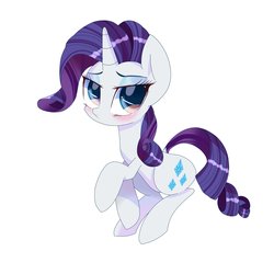 Size: 2048x2048 | Tagged: safe, artist:nanima, rarity, pony, unicorn, g4, blushing, female, high res, looking at you, mare, simple background, solo, white background