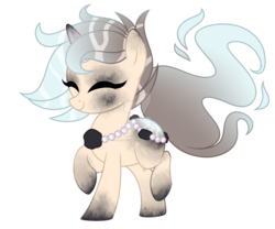 Size: 1600x1333 | Tagged: safe, artist:crystal-tranquility, oc, oc only, oc:nicoal, original species, pond pony, deviantart watermark, eyes closed, female, obtrusive watermark, raised hooves, simple background, solo, transparent background, watermark