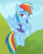 Size: 758x936 | Tagged: safe, screencap, rainbow dash, pegasus, pony, g4, my little pony: friendship is magic, the end in friend, clothes, cropped, crossed hooves, female, flying, jersey, lidded eyes, mare, smiling, smirk, smug, spread wings, wings