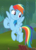 Size: 443x612 | Tagged: safe, screencap, rainbow dash, pegasus, pony, g4, the end in friend, cropped, cute, female, flying, smiling, solo