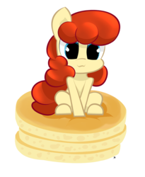 Size: 1616x1966 | Tagged: safe, artist:ruiont, oc, oc only, oc:batlatoya, pegasus, pony, female, food, hooves, mare, pancakes, simple background, sitting, solo, transparent background
