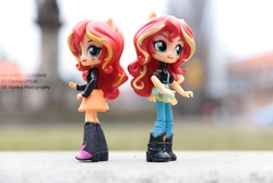 Size: 6000x4000 | Tagged: safe, artist:artofmagicpoland, sunset shimmer, equestria girls, g4, clothes, doll, duality, equestria girls minis, eqventures of the minis, female, irl, photo, skirt, solo, toy